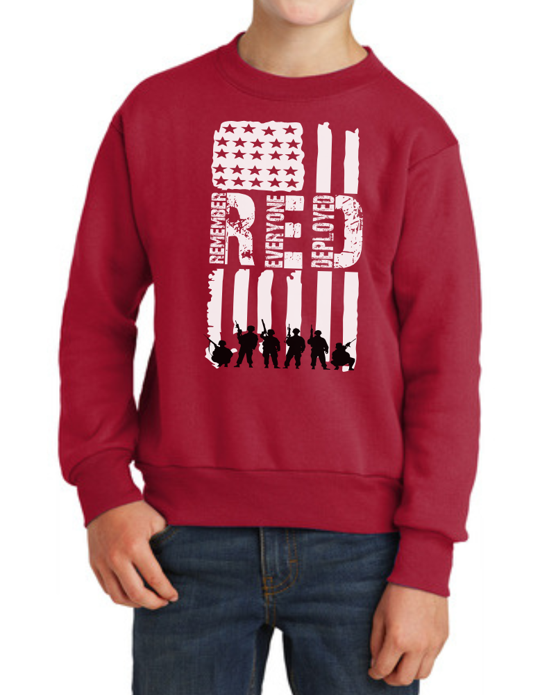 R.E.D. YOUTH Sweater with Soldier Silhouettes