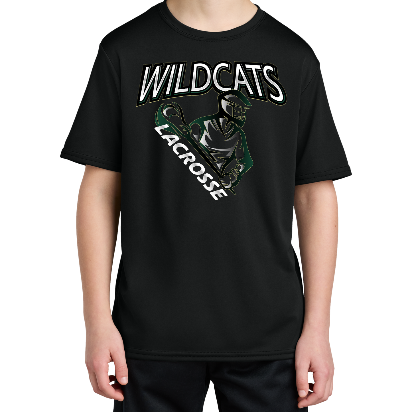 YOUTH Wildcat Lacrosse Short Sleeve Performance Shirt