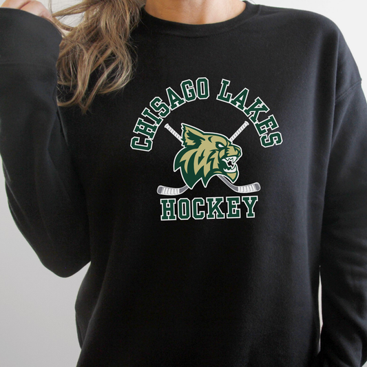 Chisago Lakes Hockey Crewneck Sweater w/ Name On Arm