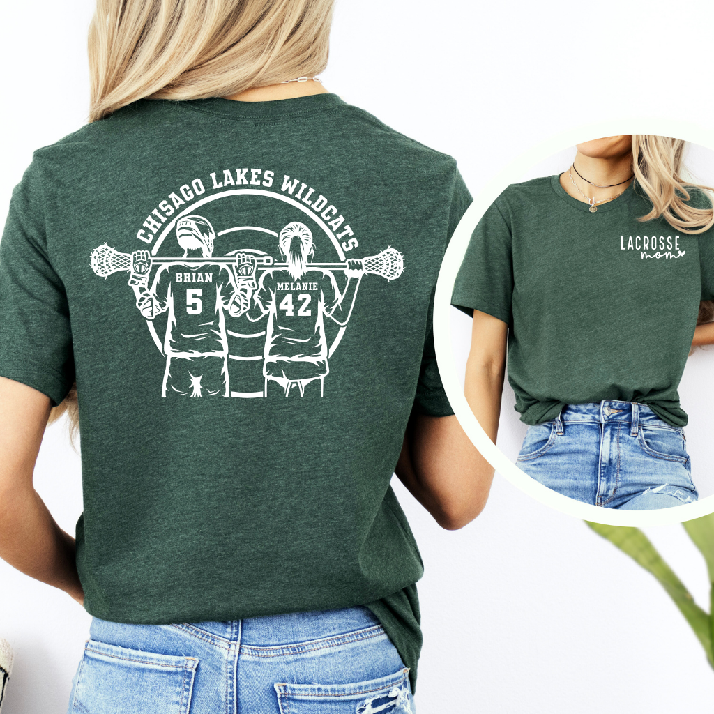 Personalized Lacrosse Mom Short Sleeve Shirt