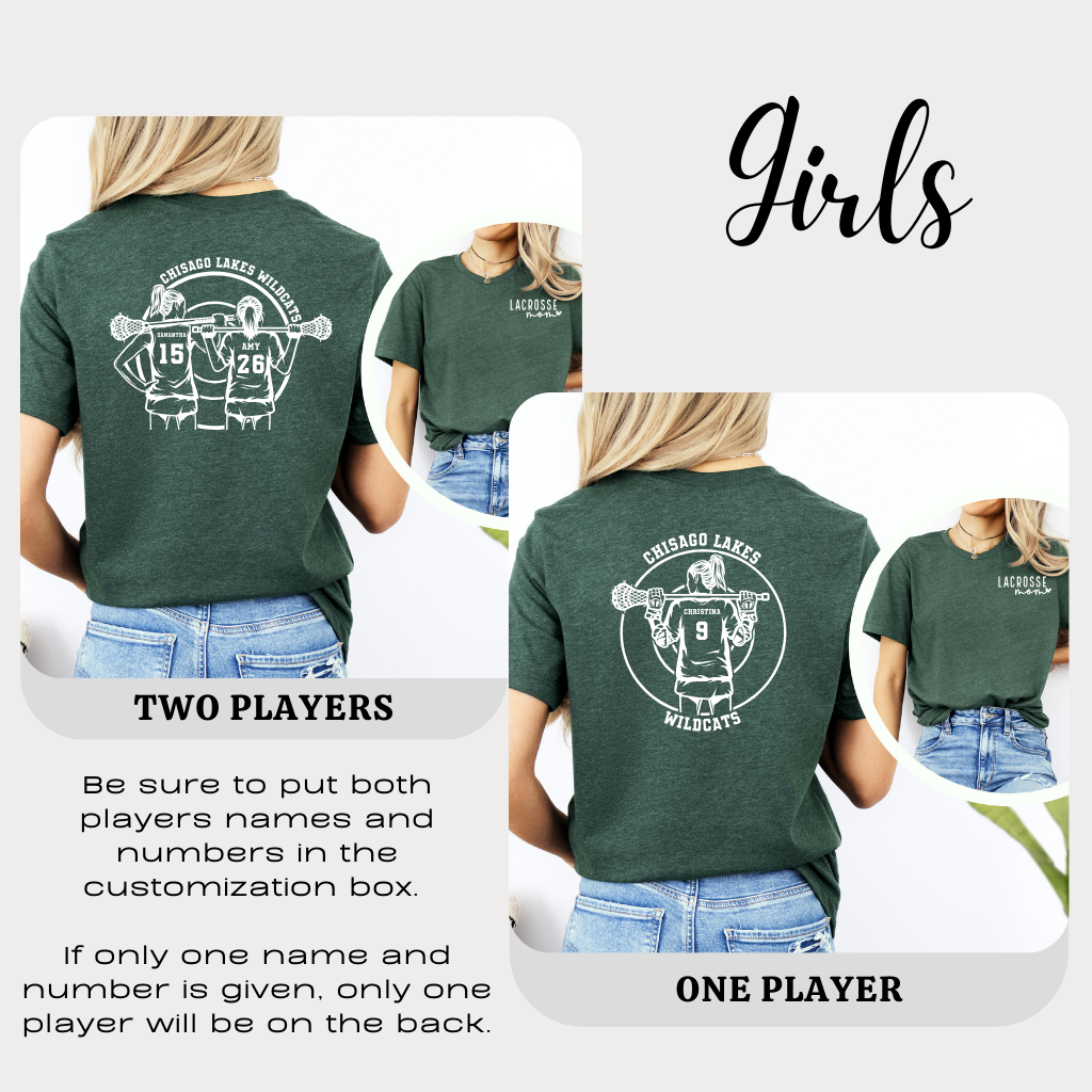 Personalized Lacrosse Mom Short Sleeve Shirt