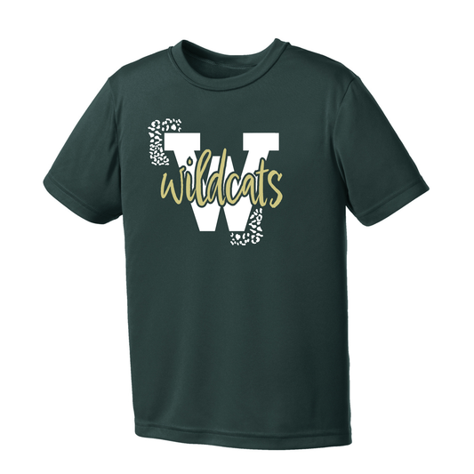 Wildcat Leopard Youth Short Sleeve Performance Shirt
