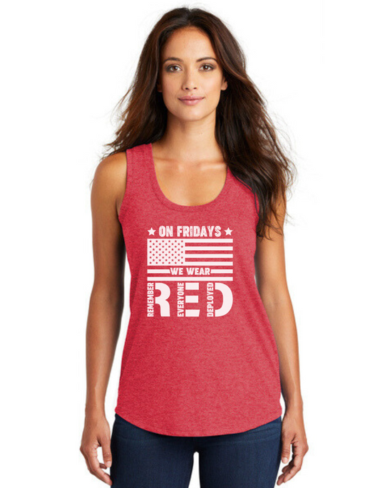 On Friday's We Wear R.E.D. Women's Tank Top