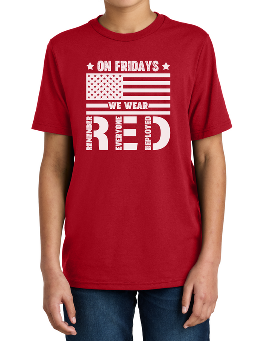 On Friday's We Wear R.E.D. YOUTH Short Sleeve Shirt