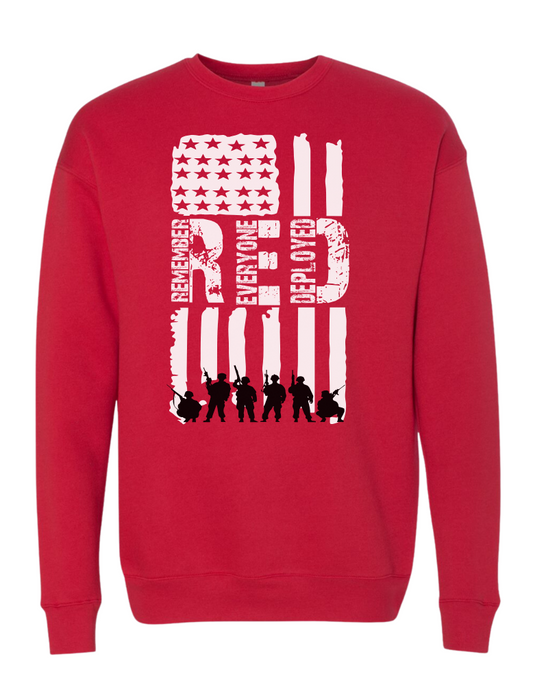 R.E.D. Adult Sweater with Soldier Silhouettes