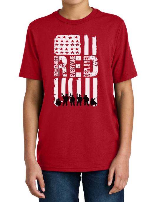 R.E.D. YOUTH Short Sleeve Shirt with Soldier Silhouettes
